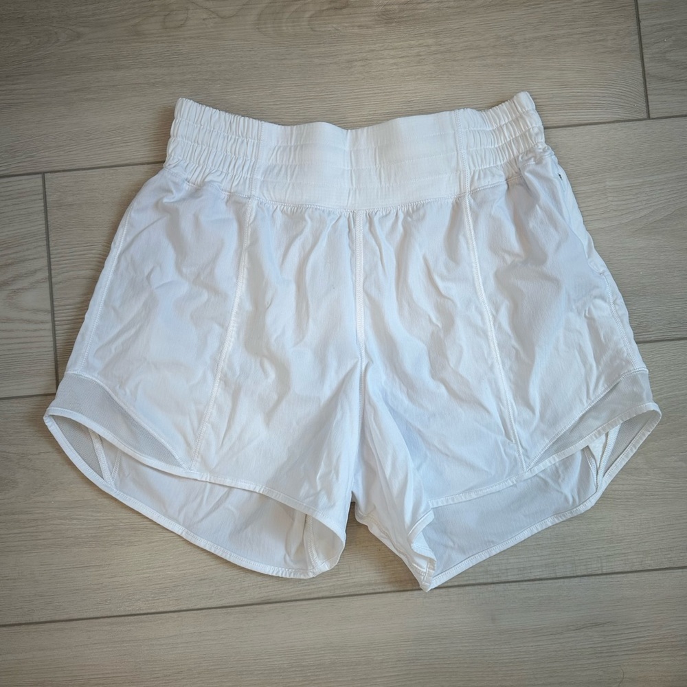 Lululemon White Hotty Hot Shorts